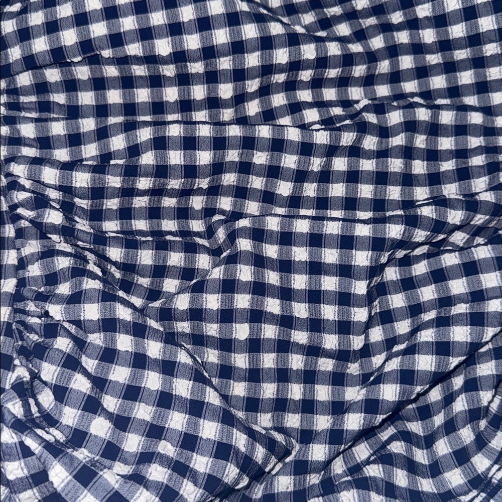 J. Crew Ruched One Shoulder One Piece Swimsuit in Gingham size 8 - Picture 5 of 7
